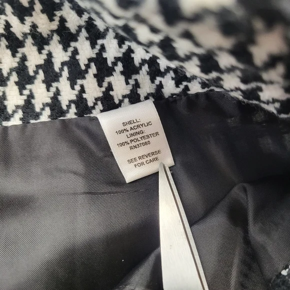 Cato Hounds Tooth Black White Straight Skirt Women's Size 16 - Picture 9 of 9